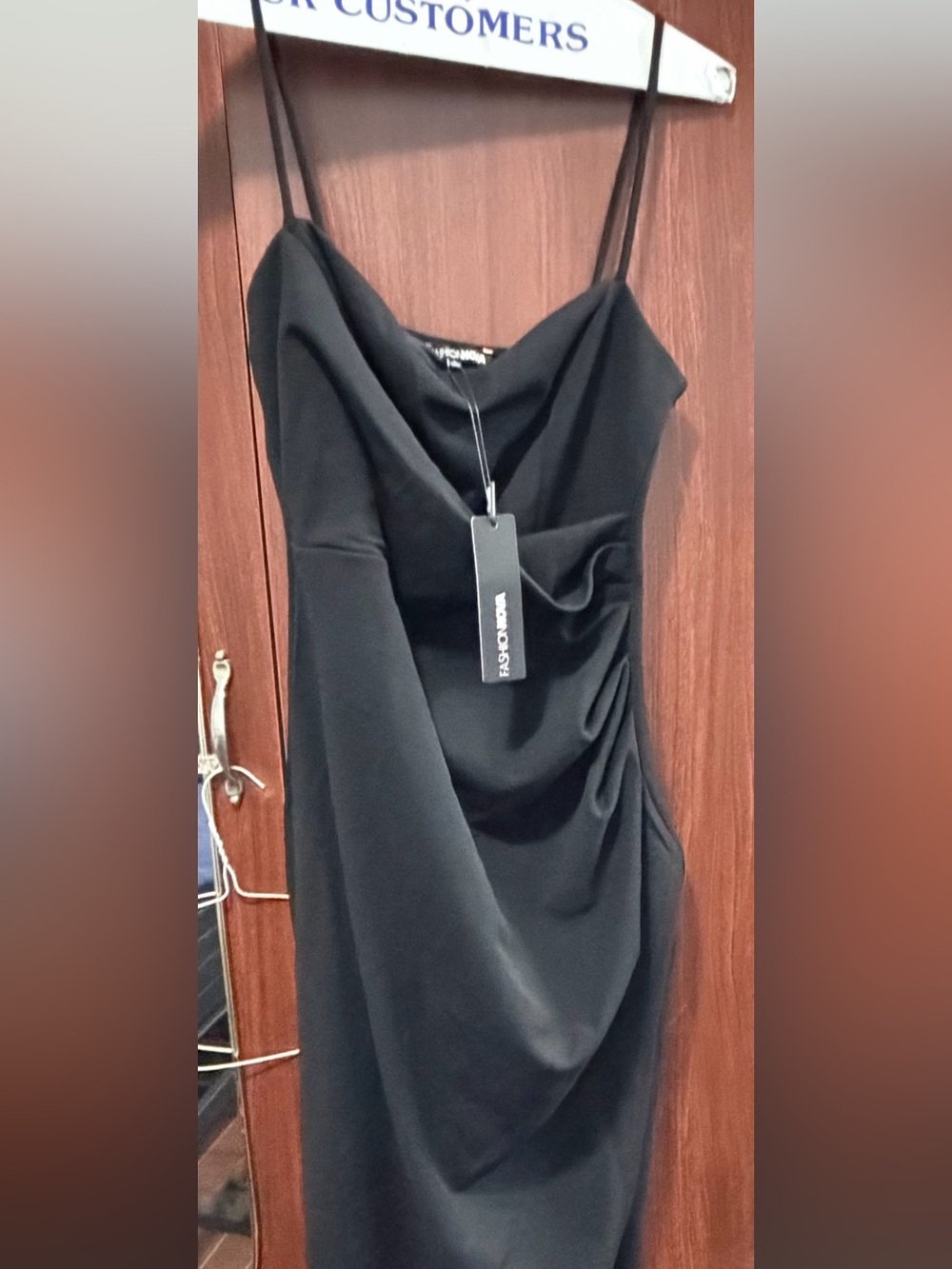 Fashion Nova Black Maxi Dress with Clean Silhouette
